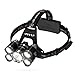 FightingGirl Waterproof 12000 Lumen 5 Led Headlamp XML T6+4Q5 Head Lamp Powerful Led Headlight, Rechargeable Flashlight Head Lights for Camping, Hiking