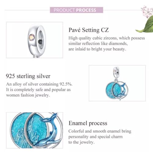 Charm de ballena y vida marina para pulsera temática del océano 5