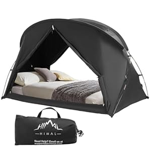 Bed Tent Canopy Twin, Blackout Portable Sleep Tent Easy Setup, Breathable Mesh, Privacy Curtains for Adults, Ideal for Indoor