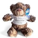 Luteus Design Personalisiertes Kuscheltier Teddybär mit Wunschtext – Plüschtier Baby...