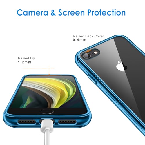 Image of JETech Case for iPhone SE 3 /2 (2022 /2020 Edition), iPhone 8 and iPhone 7, 4.7-Inch, Non-Yellowing Shockproof Phone Bumper Cover, Anti-Scratch Clear Back (Navy)