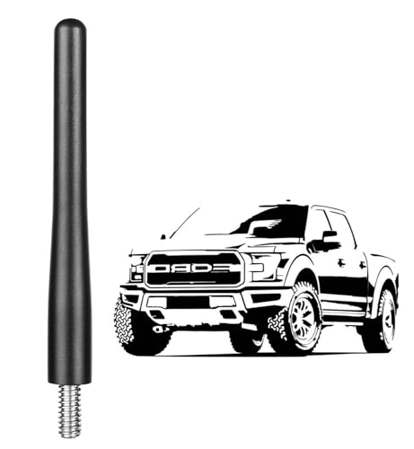 RCHFLI F150 Antenna Replacement,Short Antenna for 2009-2026 Ford F150 – Durable Aluminum Construction, Avoids Garage & Car Wash Obstacles, Easy Installation