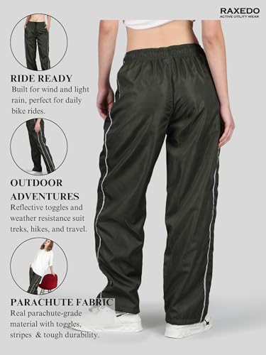 Image of Parachute Pants for Women - Water-Resistant Cargo Pants for Women | Stylish Activewear for Travel, Office, Gym, Trekking & Everyday Comfort | Korean Pants for Woman
