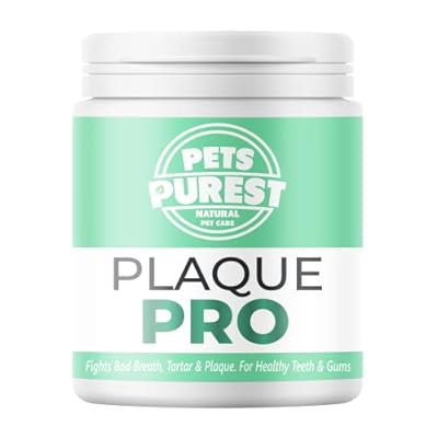 Pets Purest Plaque Off Powder - Plaque Pro Tartar & Plaque Remover for Dogs, Cats & Pet. 100% Natural Bad Breath, Teeth & Gum Disease Oral Health Hygiene Dental Care Formula (180g)