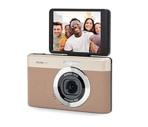 Kodak Pixpro C1 - Ultrakompakte Digitalkamera | 13MP BSI CMOS, 4X Zoom, 7.1 cm LCD-Bildschirm, LED-Blitz - Marron