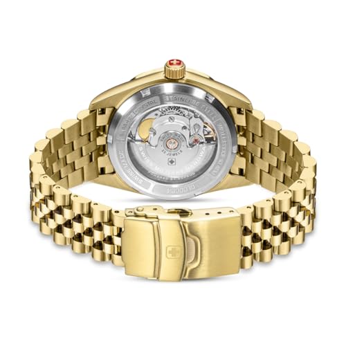 Image of Swiss Military Hanowa SMWGL0005410 Master DILIGENTER - Swiss Made Round Silver Automatic - Watch for Men