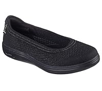 Skechers Women's Arch Fit Inspire - Refined Flat, Black/Black, US 6