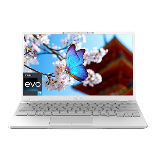 Image of Fujitsu UH-X 12th Gen Intel Evo Core i7 13.3 inch(33cm) FHD IPS 400Nits Thin & Light Laptop(16GB /512GB SSD /Windows11 /Office /Iris Xe Graphics /Backlit /Fingerprint Reader /White /878gm)4ZR1K06212 w / Sleeve
