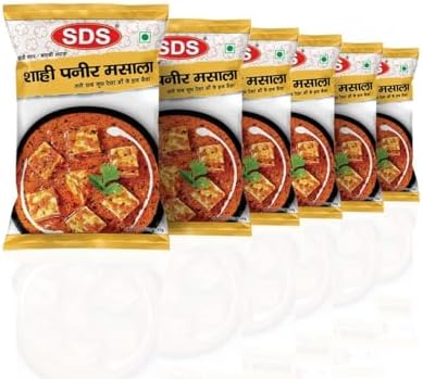 SDS Shahi Paneer Masala - 40g (Pack Of 6) | Add a Royal Touch to Your Paneer | Easy to Cook | Unlock the Magic of Indian Cuisine | No Colour & Preservatives | Pure Vegetarian - Indian Masala Powder