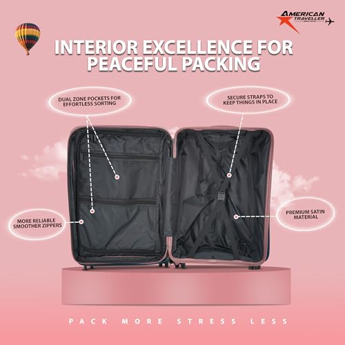 Image of Fly Luggage Trolley bag | Durable Polypropylene Hard Shell | Polypropylene, Lightweight Large Expandable Hardshell, 8 Disc Wheels, TSA Type Lock
