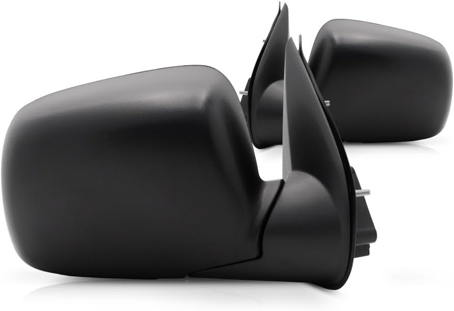 For Chevy Colorado 2004-2012 Door Mirror Driver & Passenger Side Pair | Power | Non-Heated | Textured Black | Standard | Extended Cab | Crew Cab | 15246-906-0, 15246-905-0 | GM1320280, GM1321280