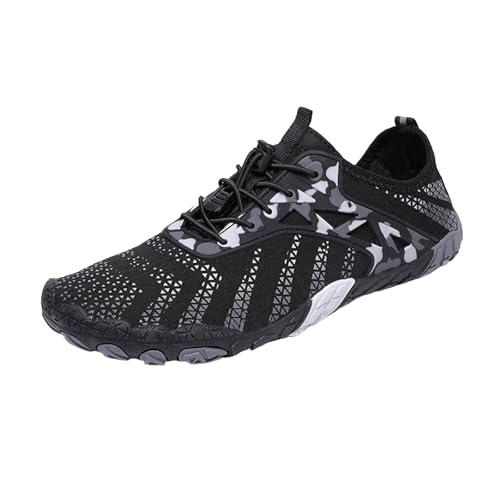 Dasongff Zapato Acuático Hombre Mujer - Ligero Antideslizante Transpirable - Calcetines de agua para mar Playa Piscina Natación, negro, 47 EU