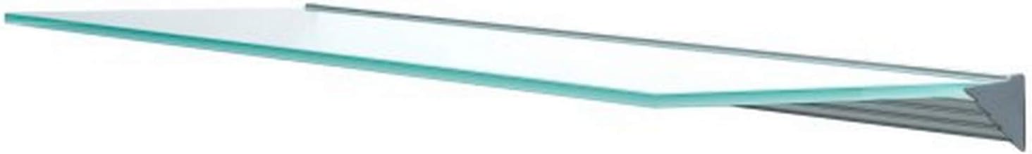 GL9030OPKIT Wallscapes Glacier Floating Glass Wall Shelf Kit, 12" x 36", Opaque Glass