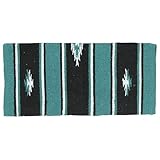 Tough1 Sierra Acrylic Blend Pony Saddle Blanket - Teal/Black/Cream
