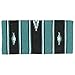 Tough 1 55% Wool Sierra Saddle Blanket 24"X24", Teal/Black/Cream