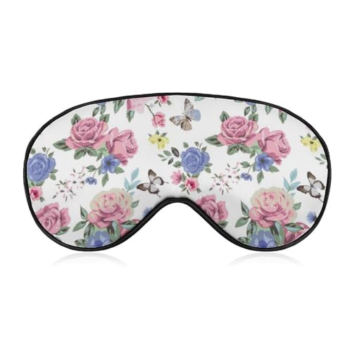 アイマスク 和風 花柄 睡眠アイマスク 目隠し 眼帯 スリープマスク アイピロー 睡眠用 安眠グッズ 遮光 軽量 四季 通気性 長さ調節可能 男女兼用 旅行用