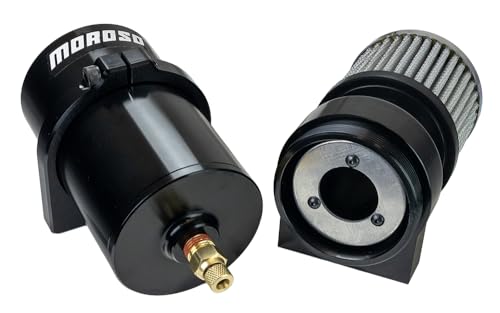 Image of Moroso 85416 Billet Breather Tank Catch Can, Dual Inlet, #12AN Male