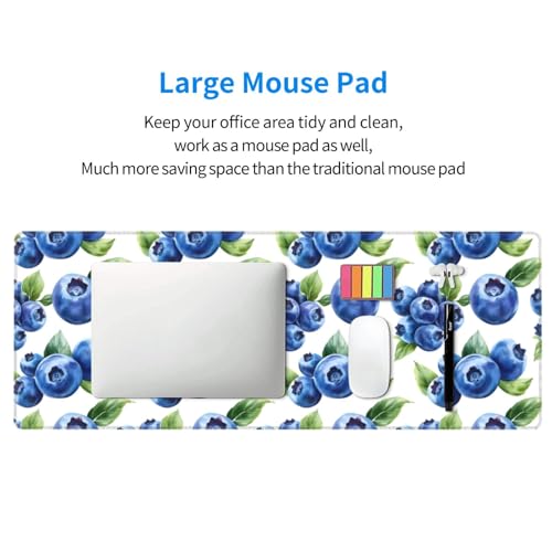 Tapis de souris de jeu antidérapant grand format imprimé myrtille