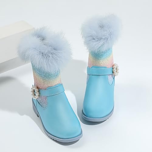 Girls Boots Mid Calf Snow Boots Glitter Toddler Western Cowboy Boot Little Kid Big Kid Dress Up Party Dance Shoes3