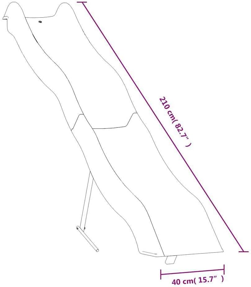 YAFF Play Slide Blue Polypropylene (PP) 82.7 in Long Durable,Toys & Games,Outdoor Play Equipment,Swing Sets & Playsets,826599