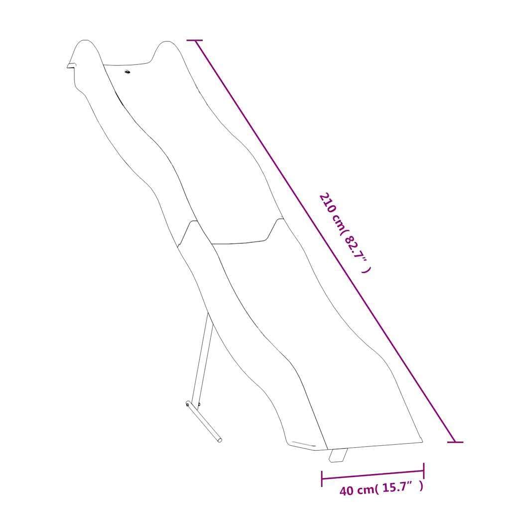 Genérico Tobogán Infantil Polipropileno Azul 210x40 cm,Juegos y Juguetes,Estructuras para Juegos al Aire Libre,Columpios y estructuras de juegos-826599