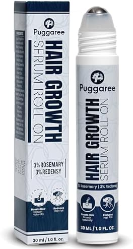 Redensyl Hair–Growth–Serum Roll On – 3% Rosemary, 3% Redensyl, DHT-Blocking Scalp Serum for Thicker, Fuller Hair – For Women & Men (30 ml)