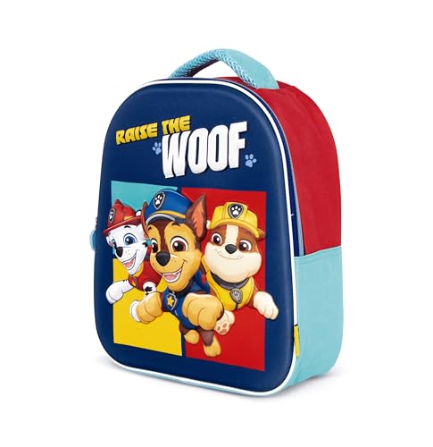 ARDITEX - Mochila infantil 3D de Paw Patrol - 26x32x10cm - Color Azul - Perfecta para niños - Ideal para la guardería, el colegio y la escuela