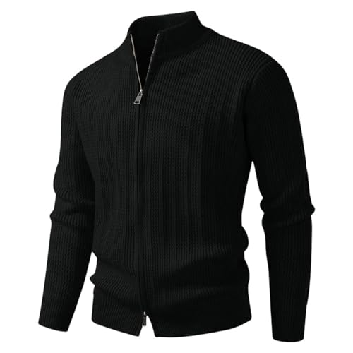 Cárdigan de punto con doble cremallera para hombre ideal para la oficina o el fin de semana
