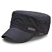 Large Size Army Flat Cap Men Summer Cotton Plus Size Hat,Gray,55-60cm