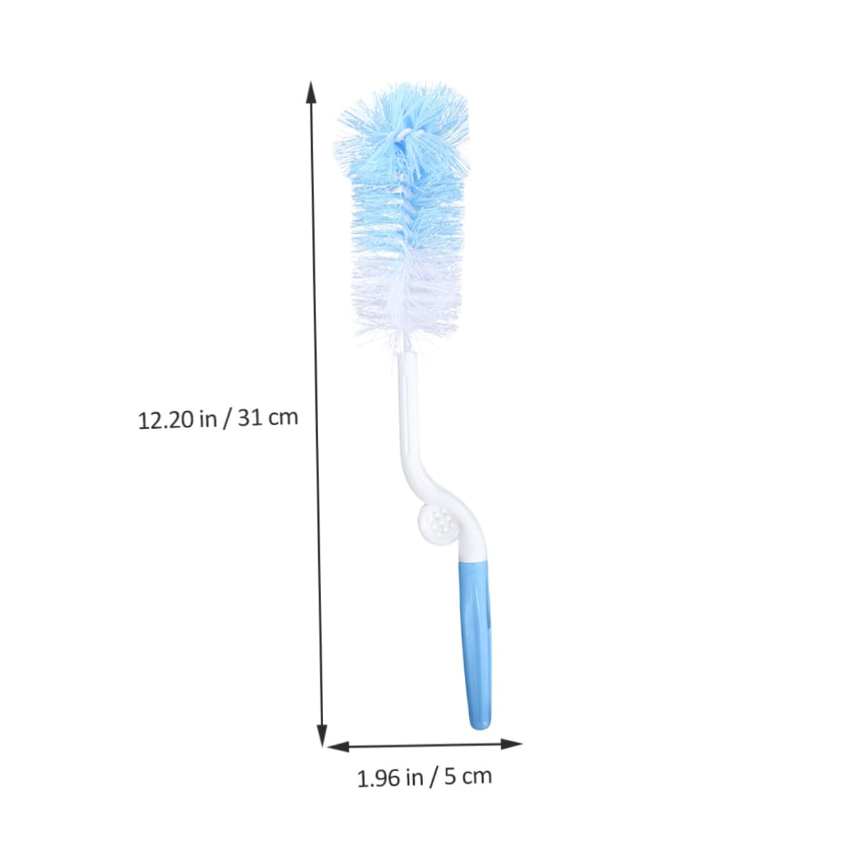 Juego de 5 cepillos para botellas de agua, cepillo de limpieza de silicona flexible, limpiador de tazas y botellas con nailon y acero inoxidable para una fácil limpieza de plexiglás y otras