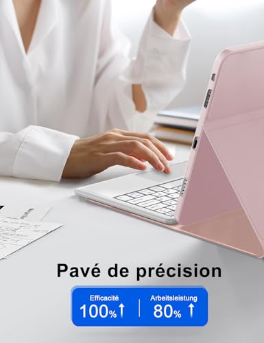 Teclado para Honor Pad X8a de 11 pulgadas con funda protectora y Trackpad Multi-Touch integrado 7