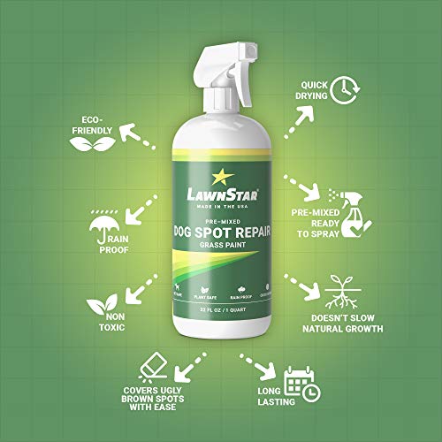Dog Spot Repair Grass Paint, PreMixed & Ready to Spray Covers Brown