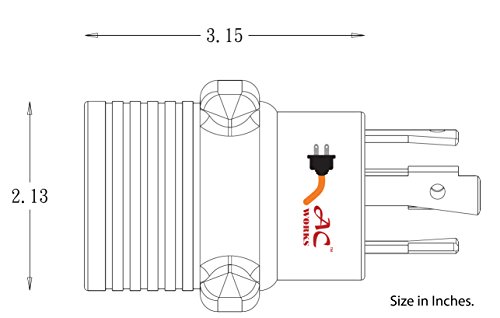 Ac Works Ev Charging Adapter For Tesla Use (L14-20 20A 4-Prong Locking To 50A Rv/Tesla) #TOP4