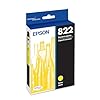 Epson 822 DURABrite Ultra Ink Cartucho amarillo de capacidad estándar (T822420-S) funciona con Workforce Pro WF-3820, WF-3823, WF-4820, WF-4830, WF-4833, WF-4834