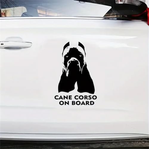 Image of 2PCS Cane Corso Dog On Board Car Stickers, 4.53 inchx6.69 inch Funny Waterproof Vinyl Decal, Exterior Decorative Accessories, Used for Car, Motorcycle, Laptop, Van |#AZ271