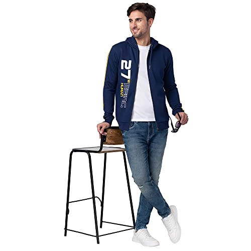 Image of Being Human Men's Solid Cotton Blend Soft Comfortable Long Sleeve Hoody