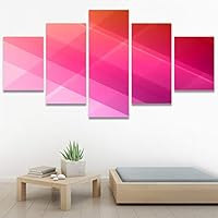 SIGNWIN 5 Panel Canvas Wall Art Modern Art Contemporary Dramatic Geometric Mixed Media Multicolor Patterns for Home Decorations Ready to Hang - 60