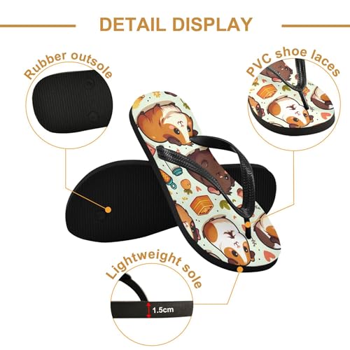 Burbuja Guinea Pig Flip Flops for Women Men, Soft Thong Sandals Rubber Slippers for Pool Beach Essentials3