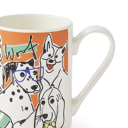Portmeirion Mug Meirion Bright Orange Dogs Single Mug, Multi Coloured - Image 4