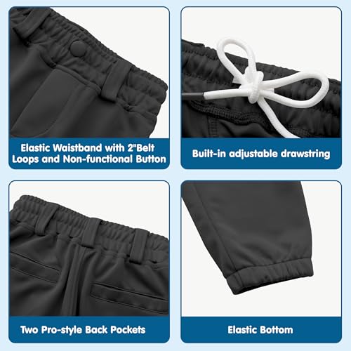 Image of MIVEI 2T 3T 4T 5T to 16Years Toddler Baseball Pants Youth Boys Tball Pants