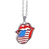 The Rolling Stones USA Tongue Necklace