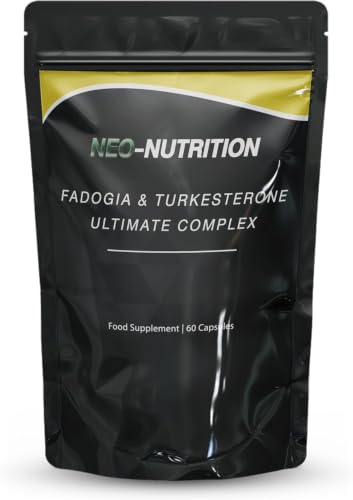 Turkesterone + Fadogia Agrestis | Super Mix | Maximum Strength Supplement | Strength Performance & Power | 100% Natural Non-GMO Vegan | 60 Capsules