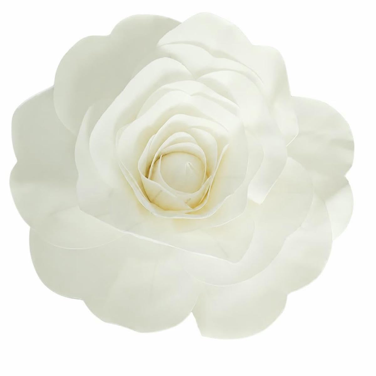 AYHTUD 80 Artificial Rose Pe Foam Flower Large False Flower Head Outdoor Wedding Wall Decoration Shop Window Background Layout- white- 80