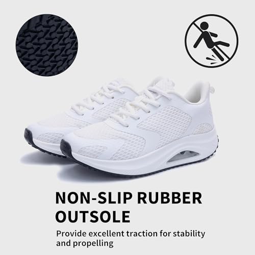 Image of SURRAY Women's Wide Width Walking Shoes - Plantar Fasciitis Arch Support Orthotic Sneakers, Comfortable Tennis Shoes for Casual Gym Workout US Size 6-11