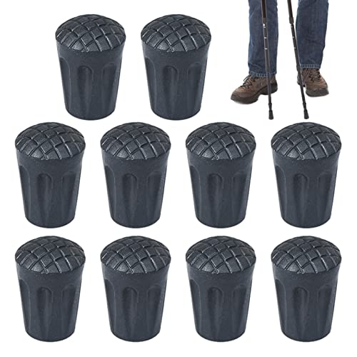 Dicas de Bastões de Trekking - 10 peças ponteiras de borracha antiderrapante para bengalas | Acessór
