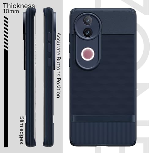 Image of Outlouders Back Cover for Vivo T4R 5G / iQoo Z10R 5G / Vivo V50 5G / V50e 5G | Full Camera Protection | TPU Soft Flexible Shockproof Bumper Case (Blue)