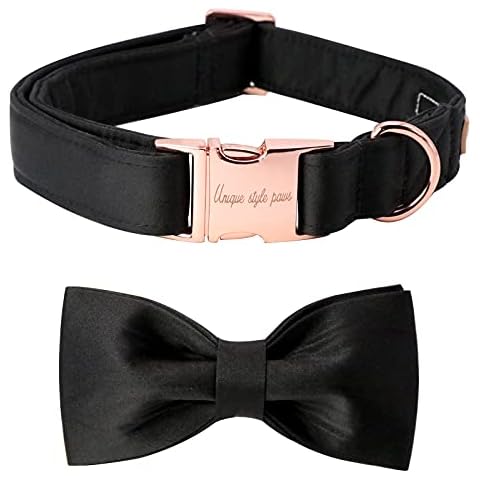 Unique style paws Dog Collar, Silk Dog Collar with Bow, Soft Dog Bowtie Adjustable Girl or Boy Pet Collar Gift for Small Medium Large Dogs Cover