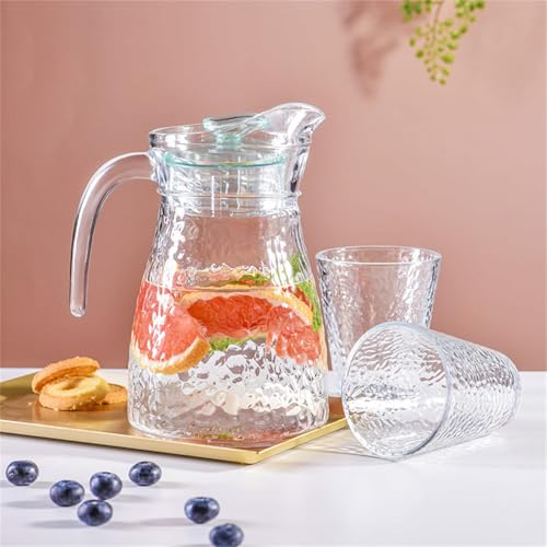 Image of Premium Water and Juice Glasses Set of 6 250ML and 1.2 Liter Water Jug 1 piece,Transparent Glass and Jug Set for Dining Table,Party,Gift Set,All pourpse use Set of 1 (7 piece) (MT-4)