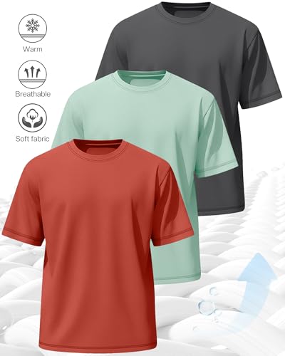 Image of Neer 3 Pack Big and Tall T-Shirts for Men L-7xl Tops | Large Casual Stretch Workout Tees, Short Sleeve Crewneck Oversized Shirts, Classic Summer Outfits, Comfy Basic Loose Clothes
