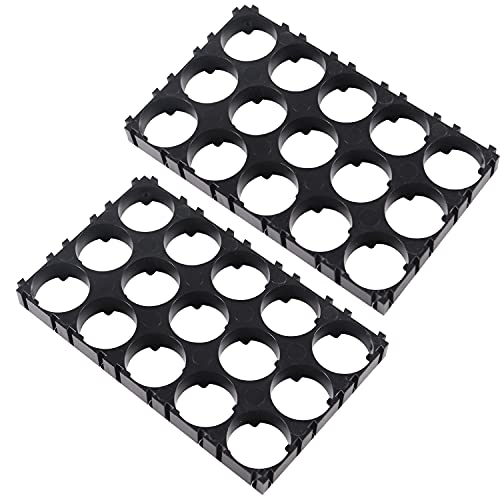 15Pcs 18650 Lithium Battery Cell Holder 3X5 Cell Spacer Bracket Stand Battery Storage Box Protection Board Cylindrical Battery Pack Safety Anti Vibration Plastic Case Box For Diy Fixed 18650 Battery #TOP2